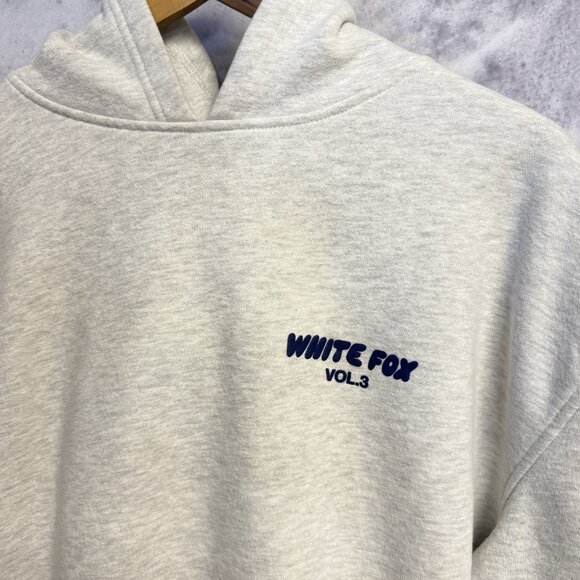 White Fox Volume 3 Hoodie Sweatshirt Womens S/M Heather Lite Gray - Picture 1 of 10
